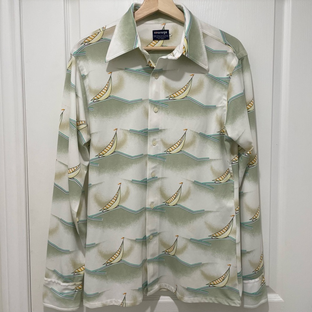 Men's Vintage COURAGE FROM EAGLE SHIRTMAKERS Shirt Size L